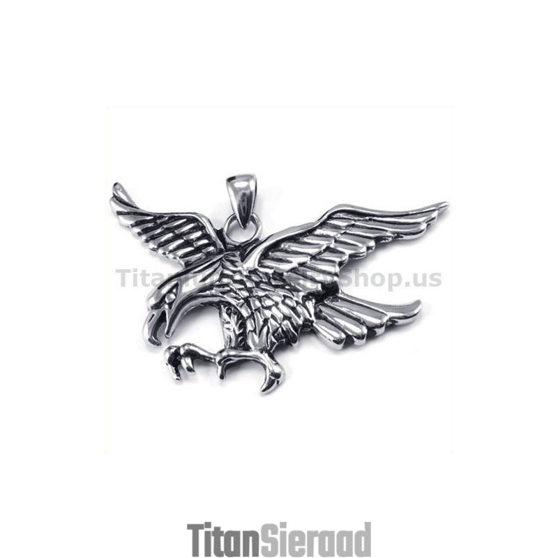 Titanium Eagle Hanger - Gratis Ketting