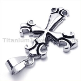Vintage Kruis Titanium Hanger - Gratis Ketting