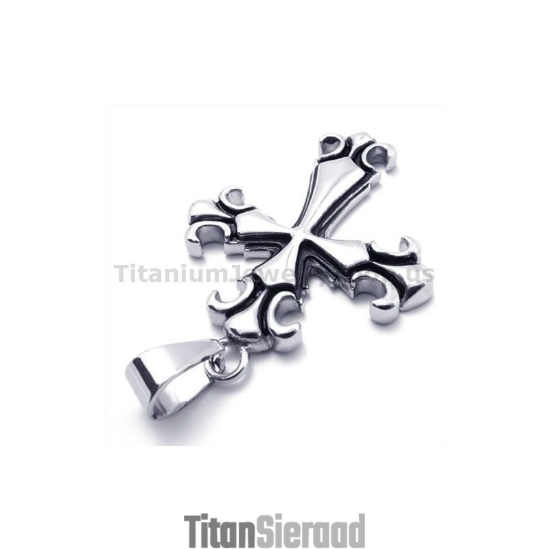 Vintage Kruis Titanium Hanger - Gratis Ketting Vintage Kruis Titanium Hanger - Gratis Ketting