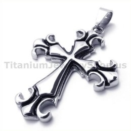 Vintage Kruis Titanium Hanger - Gratis Ketting