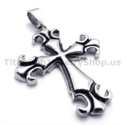 Vintage Kruis Titanium Hanger - Gratis Ketting