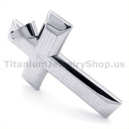 Zilveren Titanium Kruishanger - Gratis Ketting
