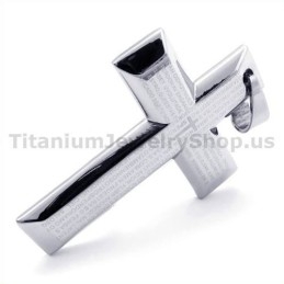 Zilveren Titanium Kruishanger - Gratis Ketting