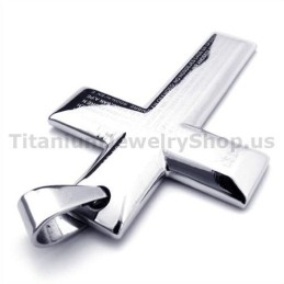 Zilveren Titanium Kruishanger - Gratis Ketting