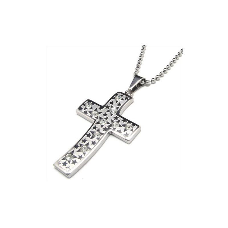 Titanium Diamanten Kruis Ketting Hanger Voor Mannen Titanium Diamanten Kruis Ketting Hanger Voor Mannen