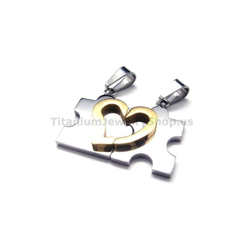 Titanium Hangers Met Hartjes (Zilver) - Gratis Kettingen Titanium Hangers Met Hartjes (Zilver) - Gratis Kettingen