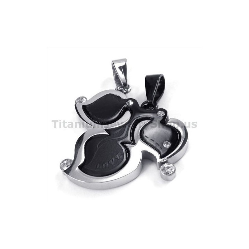 Titanium Hangers Met Esdoornblad En Diamantenvrije Kettingen Titanium Hangers Met Esdoornblad En Diamantenvrije Kettingen