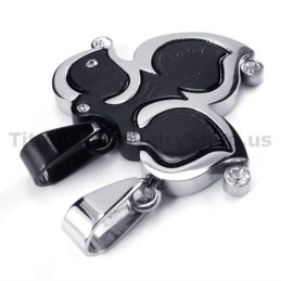 Titanium Hangers Met Esdoornblad En Diamantenvrije Kettingen