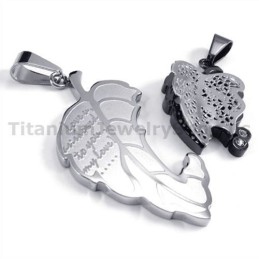 Love You Titanium Lovers Hangers Met Diamantenvrije Kettingen