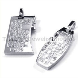 Liefde Titanium Lovers Hangers Met Diamantenvrije Kettingen