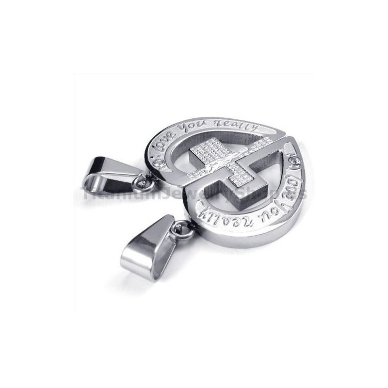Love You Really Titanium Lovers Hangers Met Diamantvrije Kettingen Love You Really Titanium Lovers Hangers Met Diamantvrije Kettingen