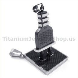Stopcontact En Stekker Zwarte Titanium Liefhebbers Hangers-Gratis Kettingen