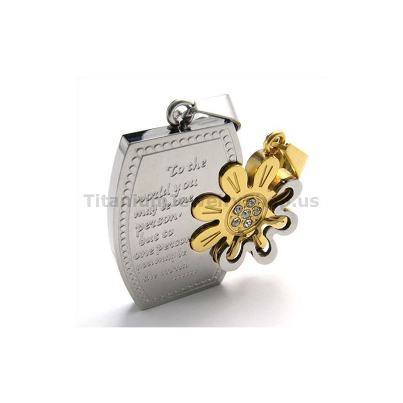 Gloden Titanium Lovers Hangers - Gratis Kettingen