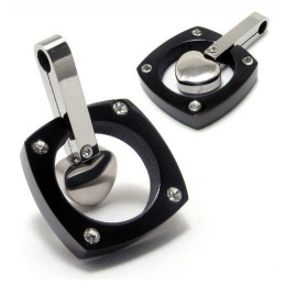 Hartvormige Titanium Diamanten Kettinghanger