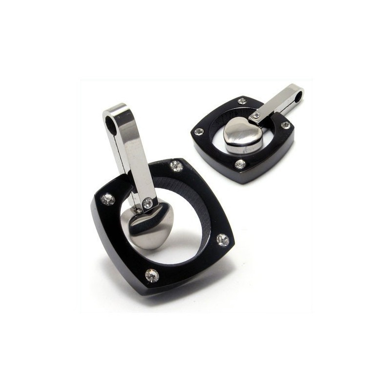 Hartvormige Titanium Diamanten Kettinghanger Hartvormige Titanium Diamanten Kettinghanger