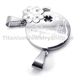 Titanium Hangers Met Klavertje Vier - Gratis Kettingen
