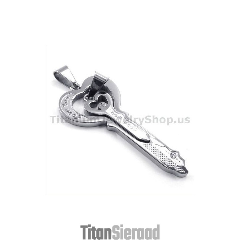Liefde Titanium Lovers Sleutelhangers - Gratis Kettingen