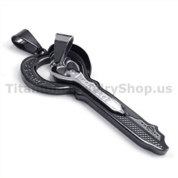 Zwarte Titanium Sleutelhangers Voor Geliefden - Gratis Kettingen