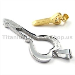 Gloden Titanium Lovers Sleutelhangers - Gratis Kettingen