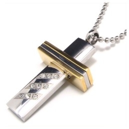 Heren Kruisketting Van Puur Titanium (Nieuw)