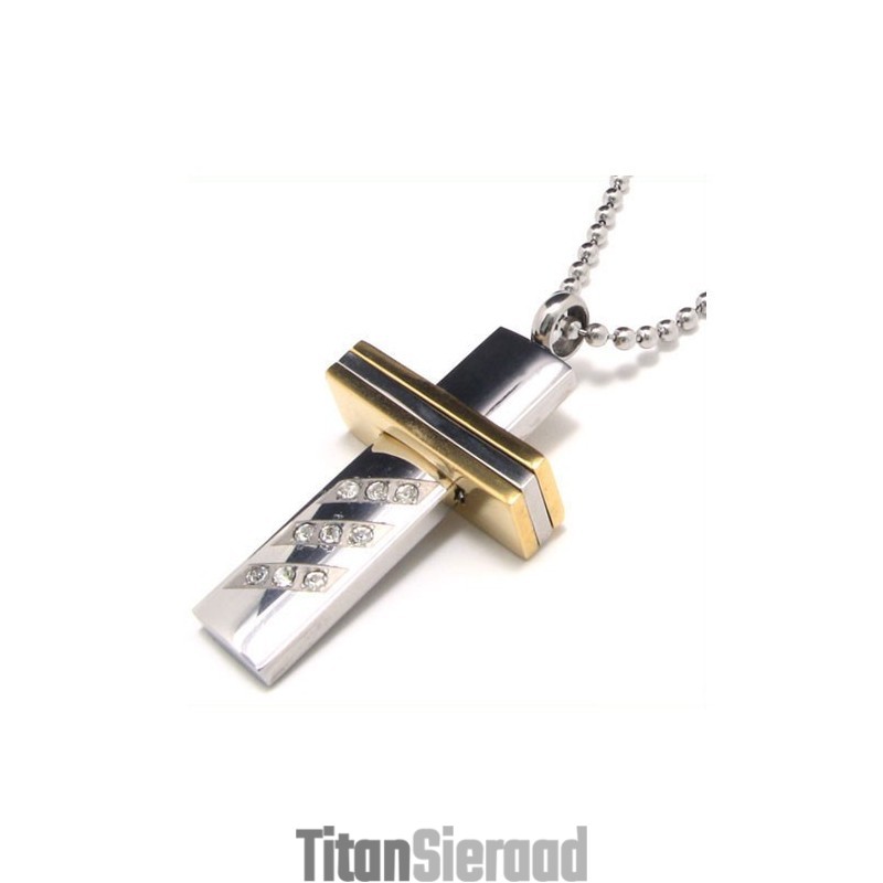 Heren Kruisketting Van Puur Titanium (Nieuw) Heren Kruisketting Van Puur Titanium (Nieuw)