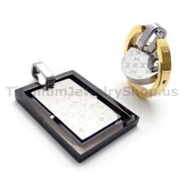 Titanium Lovers Hangers Voor Hem & Haar - Gratis Kettingen