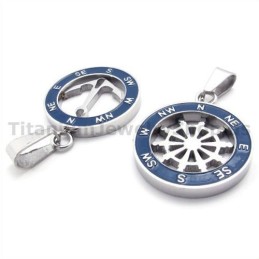 Anker En Roer Titanium Liefhebbers Hangers-Gratis Kettingen
