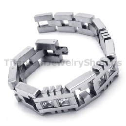 Heren Titanium Armband Met Diamanten