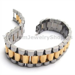 Heren Gloden Titanium Armband
