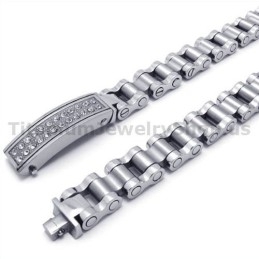 Heren Titanium Armband Met Diamanten