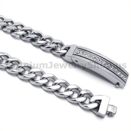 Heren Titanium Armband Met Diamanten