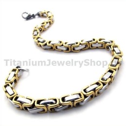 Heren Gloden Titanium Armband