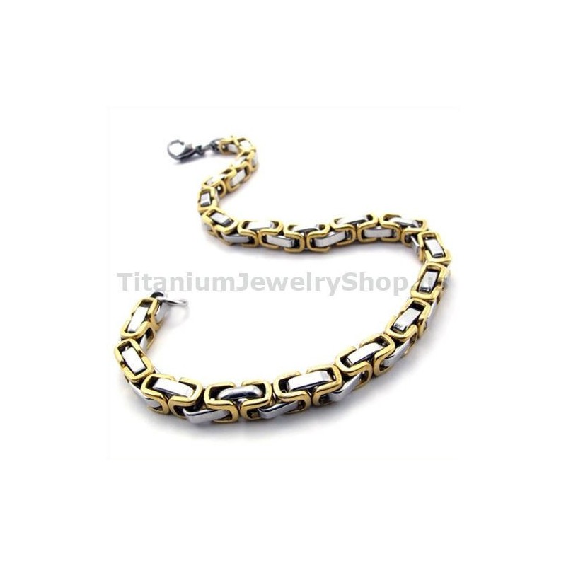 Heren Gloden Titanium Armband Heren Gloden Titanium Armband