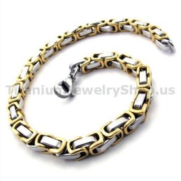 Heren Gloden Titanium Armband