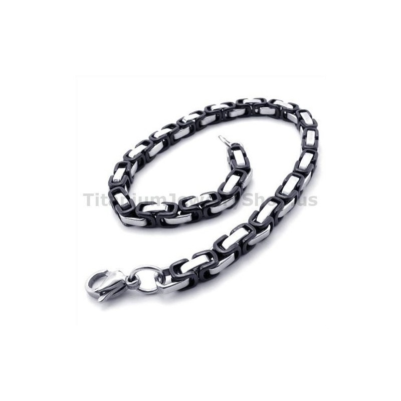 Heren Zwarte Titanium Armband