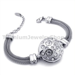 Dames Titanium Armband Met Diamanten