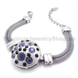 Dames Titanium Armband Met Diamanten