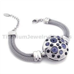 Dames Titanium Armband Met Diamanten