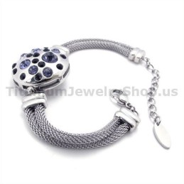 Dames Titanium Armband Met Diamanten
