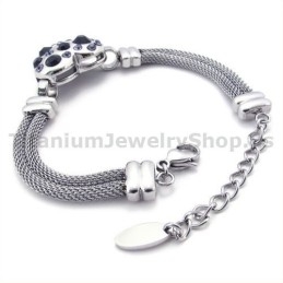 Dames Titanium Armband Met Diamanten