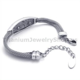 Dames Titanium Armband Met Diamanten