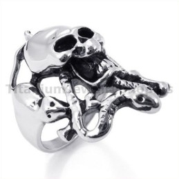Slangenschedel Titanium Ring