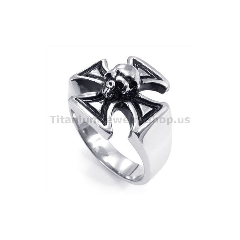 Kruis Schedel Titanium Ring Kruis Schedel Titanium Ring