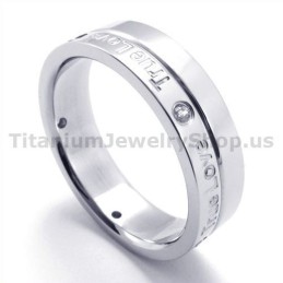 Echte Liefde Titanium Ring Met Diamant