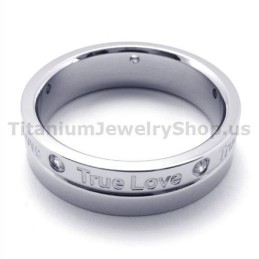 Echte Liefde Titanium Ring Met Diamant