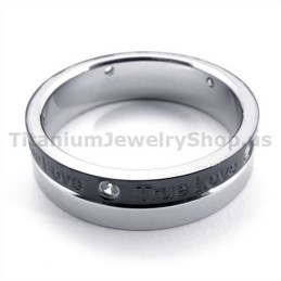 True Love Zwarte Titanium Ring Met Diamant