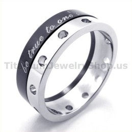 Zwarte Titanium Ring