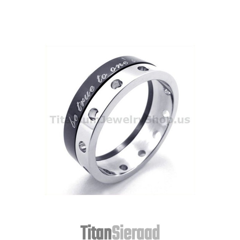 Zwarte Titanium Ring Zwarte Titanium Ring