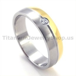 Titanium Ring Met Diamant