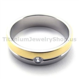 Titanium Ring Met Diamant